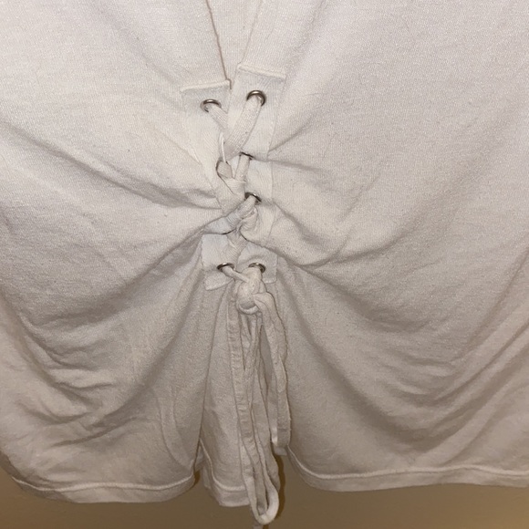 Express White Ruffle Top Size Medium - Picture 3 of 10